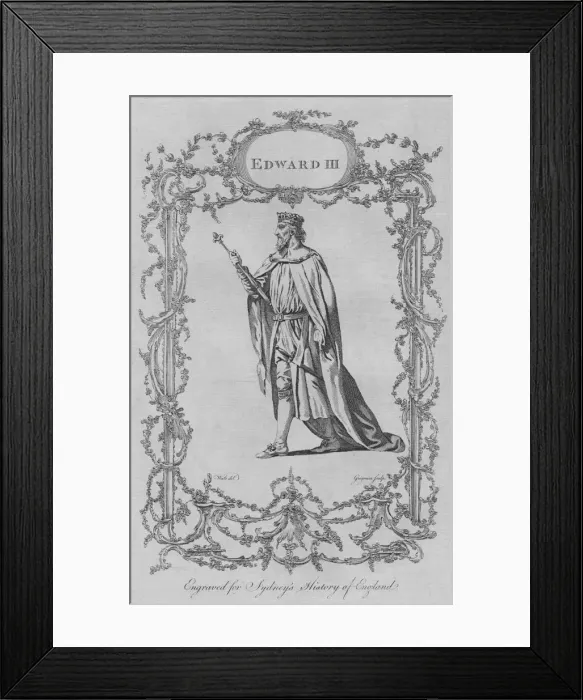 Framed Print : Edward III, 1773. Creator: Charles Grignion Framed Print : Edward III, 1773. Creator: Charles Grignion