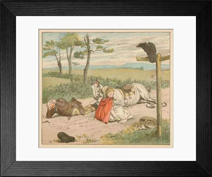 Framed Print : The Mare broke her knees and the Farmer his crown, c1885, (1934). Creator: Randolph Caldecott Framed Print : The Mare broke her knees and the Farmer his crown, c1885, (1934). Creator: Randolph Caldecott