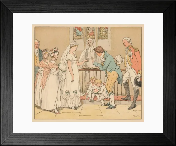 Framed Print : and she very imprudently married the Barber, c1885, (1934). Creator: Randolph Caldecott Framed Print : and she very imprudently married the Barber, c1885, (1934). Creator: Randolph Caldecott