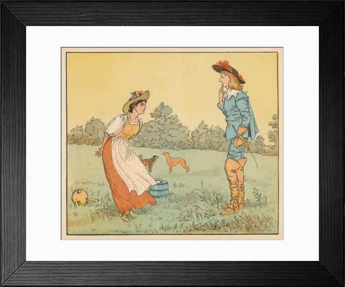 Framed Print : Then I can t marry you, my pretty maid!, c1882. Creator: Randolph Caldecott Framed Print : Then I can t marry you, my pretty maid!, c1882. Creator: Randolph Caldecott
