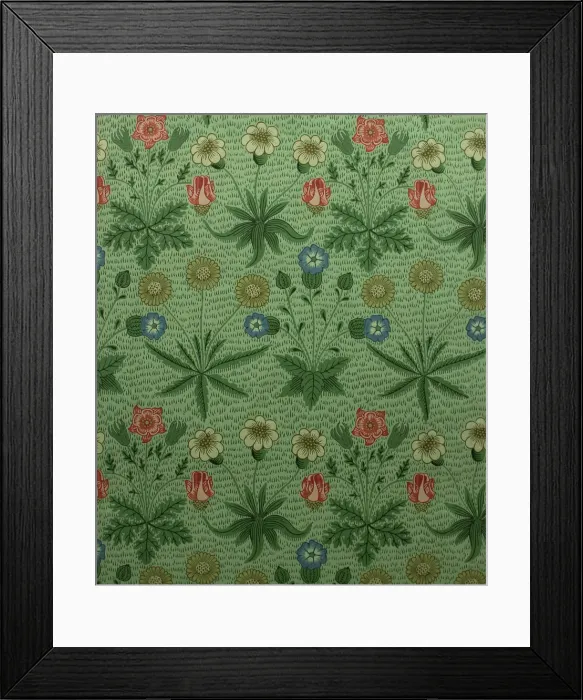 Framed Print : Daisy (Marguerite), block-printed wallpaper, 1862. Creator: Morris, William, Morris Tapestry Works Framed Print : Daisy (Marguerite), block-printed wallpaper, 1862. Creator: Morris, William, Morris Tapestry Works