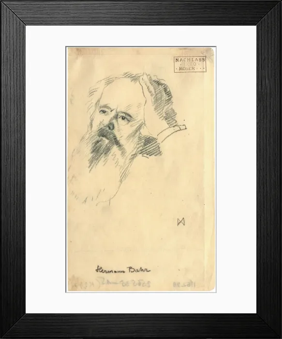 Framed Print : Portrait of Hermann Bahr (1863-1934), ca 1904. Creator: Moser, Koloman (1868-1918) Framed Print : Portrait of Hermann Bahr (1863-1934), ca 1904. Creator: Moser, Koloman (1868-1918)