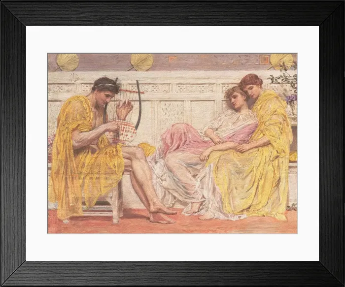 Framed Print : A Musician, ca 1867. Creator: Moore, Albert Joseph (1841-1893) Framed Print : A Musician, ca 1867. Creator: Moore, Albert Joseph (1841-1893)