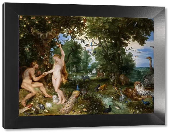 The Garden of Eden with the Fall of Man, c. 1615. Creator: Brueghel, Jan, the Elder (1568-1625)