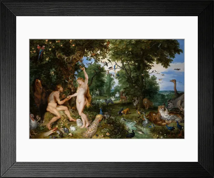 Framed Print : The Garden of Eden with the Fall of Man, c. 1615. Creator: Brueghel, Jan, the Elder (1568-1625) Framed Print : The Garden of Eden with the Fall of Man, c. 1615. Creator: Brueghel, Jan, the Elder (1568-1625)