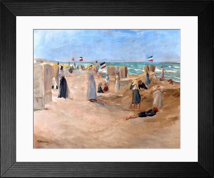 Framed Print : On the Beach at Noordwijk, 1908. Creator: Liebermann, Max (1847-1935) Framed Print : On the Beach at Noordwijk, 1908. Creator: Liebermann, Max (1847-1935)
