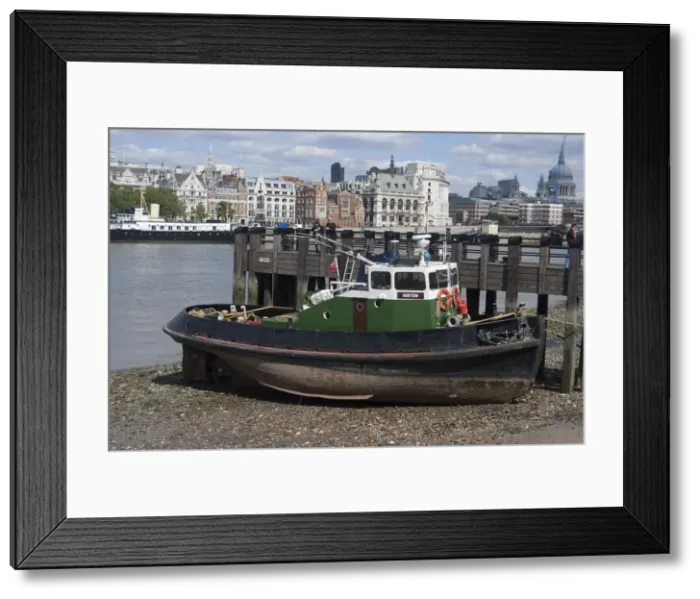 Framed Print : Nr Oxo Tower, London, England, 3 / 9 / 10. Creator: Ethel Davies Framed Print : Nr Oxo Tower, London, England, 3 / 9 / 10. Creator: Ethel Davies