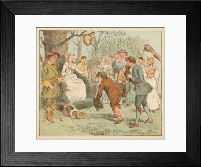 Framed Print : they went to a bower... c1885, (1934). Creator: Randolph Caldecott Framed Print : they went to a bower... c1885, (1934). Creator: Randolph Caldecott