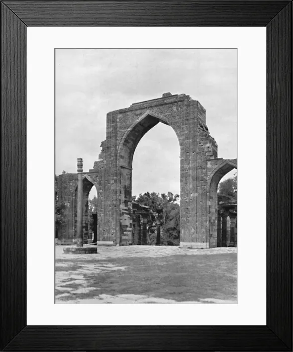 Framed Print : Delhi. Gate of the Kutub Mosque, c1910. Creator: Unknown Framed Print : Delhi. Gate of the Kutub Mosque, c1910. Creator: Unknown