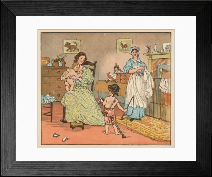 Framed Print : Bye, Baby Bunting, 1882. Creator: Randolph Caldecott Framed Print : Bye, Baby Bunting, 1882. Creator: Randolph Caldecott