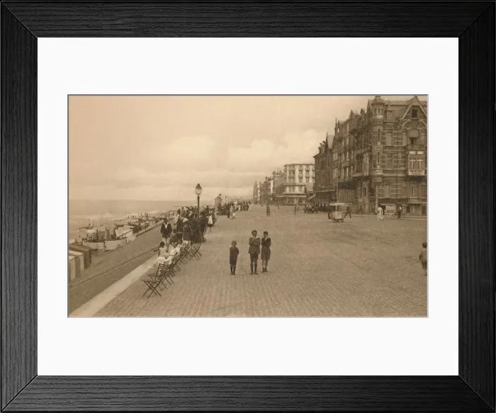 Framed Print : La Digue, (The Promenade), c1900. Creator: Unknown Framed Print : La Digue, (The Promenade), c1900. Creator: Unknown