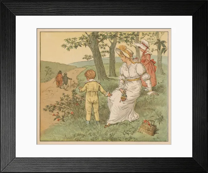 Framed Print : Walking to Mouseys Hall, c1883. Creator: Randolph Caldecott Framed Print : Walking to Mouseys Hall, c1883. Creator: Randolph Caldecott