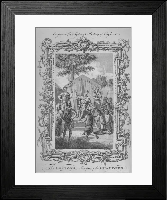 Framed Print : The Britons submitting to Claudius, 1773. Creator: James Taylor Framed Print : The Britons submitting to Claudius, 1773. Creator: James Taylor