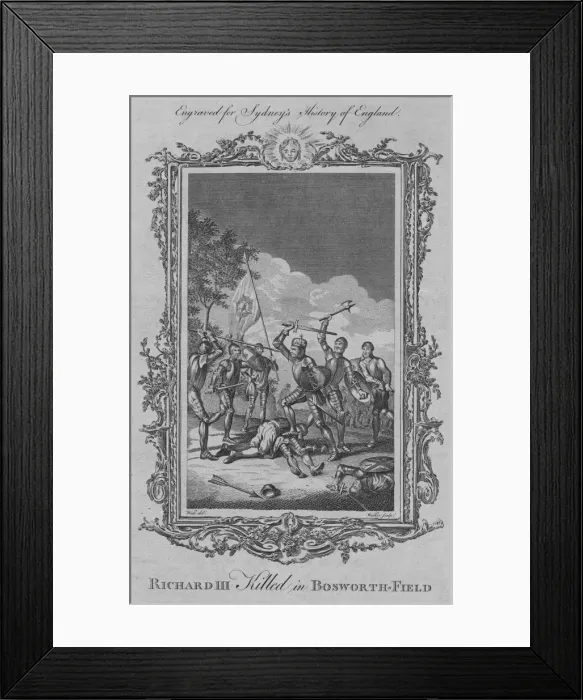 Framed Print : Richard III Killed in Bosworth-Field, 1773. Creator: William Walker Framed Print : Richard III Killed in Bosworth-Field, 1773. Creator: William Walker