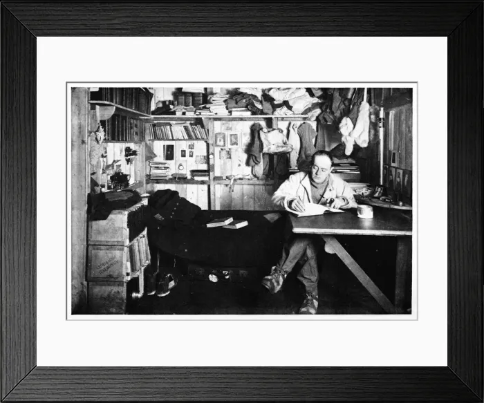 Framed Print : Captain Scott Writing Up His Journal, c1911, (1928). Creator: Herbert Ponting Framed Print : Captain Scott Writing Up His Journal, c1911, (1928). Creator: Herbert Ponting