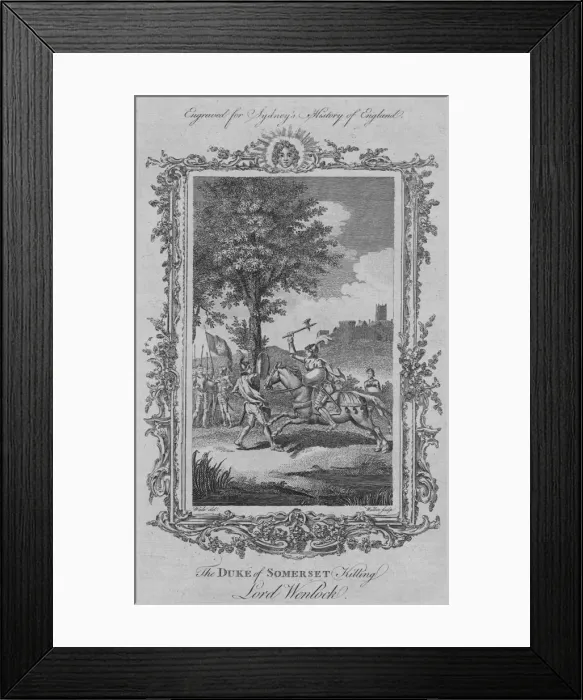 Framed Print : The Duke of Somerset killing Lord Wenlock, 1773. Creator: William Walker Framed Print : The Duke of Somerset killing Lord Wenlock, 1773. Creator: William Walker
