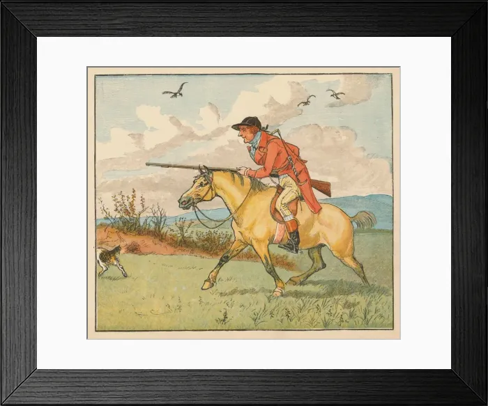 Framed Print : Fathers gone a hunting, c1880. Creator: Edmund Evans Framed Print : Fathers gone a hunting, c1880. Creator: Edmund Evans