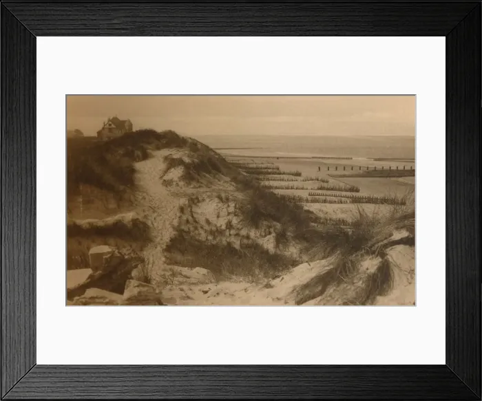 Framed Print : Le Dunes et la Plage, (Sand Dunes and Beach), c1900. Creator: Unknown Framed Print : Le Dunes et la Plage, (Sand Dunes and Beach), c1900. Creator: Unknown