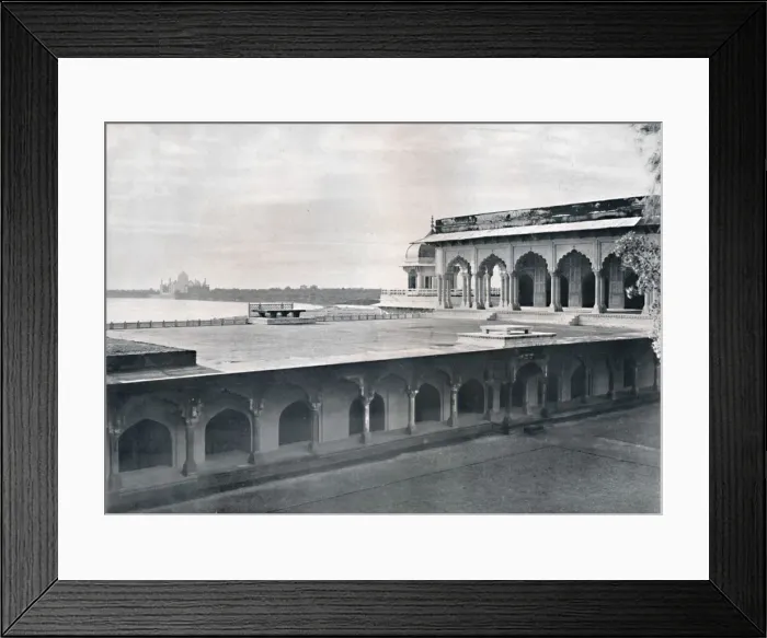 Framed Print : Agra. The Dewan-i-Khas Showing the Taj, c1910. Creator: Unknown Framed Print : Agra. The Dewan-i-Khas Showing the Taj, c1910. Creator: Unknown