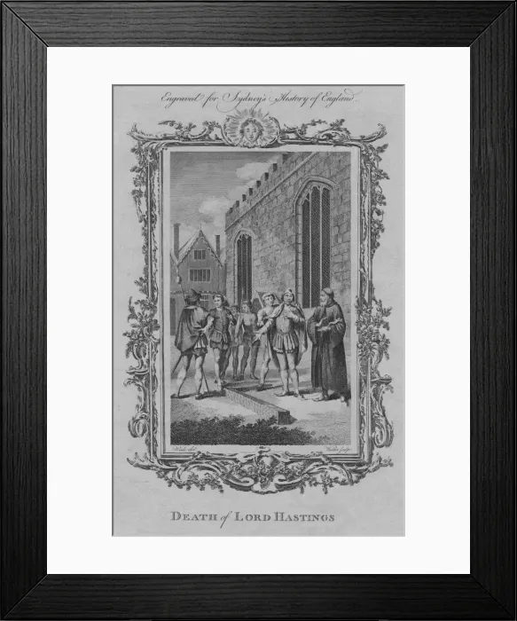 Framed Print : Death of Lord Hastings, 1773. Creator: William Walker Framed Print : Death of Lord Hastings, 1773. Creator: William Walker