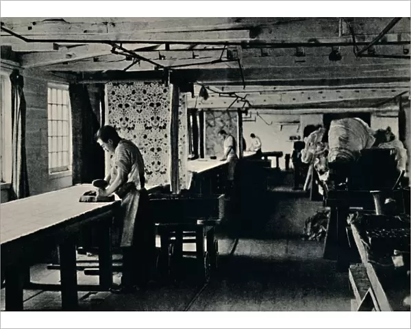 Cotton Printing at Merton Abbey Works, c1884. Creator: Unknown