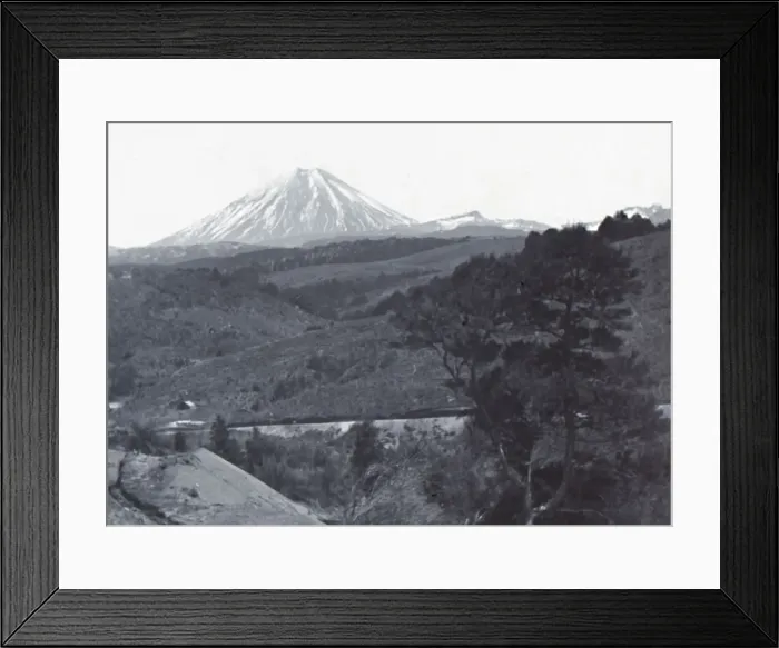 Framed Print : Mount Ngauruhoe, late 19th-early 20th century. Creator: Unknown Framed Print : Mount Ngauruhoe, late 19th-early 20th century. Creator: Unknown