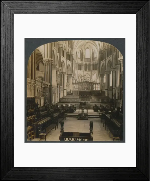 Framed Print : Canterbury Cathedral - Interior View, Canterbury, England, c1910. Creator: Unknown Framed Print : Canterbury Cathedral - Interior View, Canterbury, England, c1910. Creator: Unknown