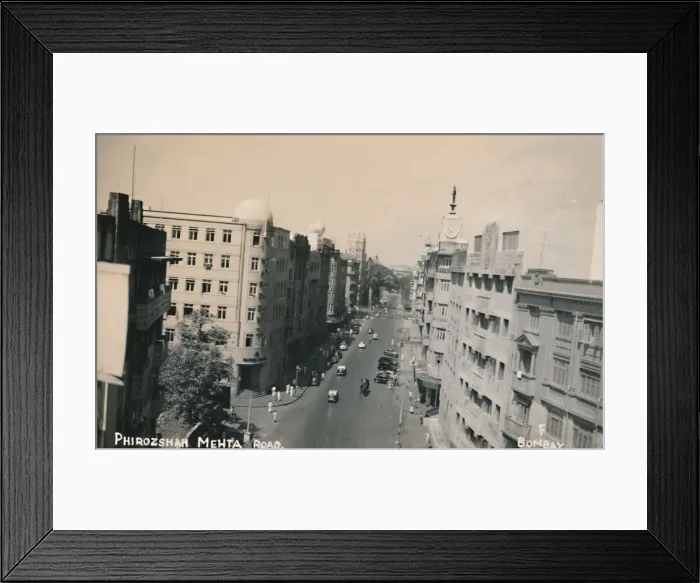 Framed Print : Phirozshah Mehta Road, Bombay. Creator: Unknown Framed Print : Phirozshah Mehta Road, Bombay. Creator: Unknown