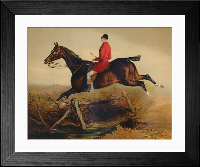 Framed Print : Captain Percy Williams on a Favourite Irish Hunter, c1879. Creator: Unknown Framed Print : Captain Percy Williams on a Favourite Irish Hunter, c1879. Creator: Unknown