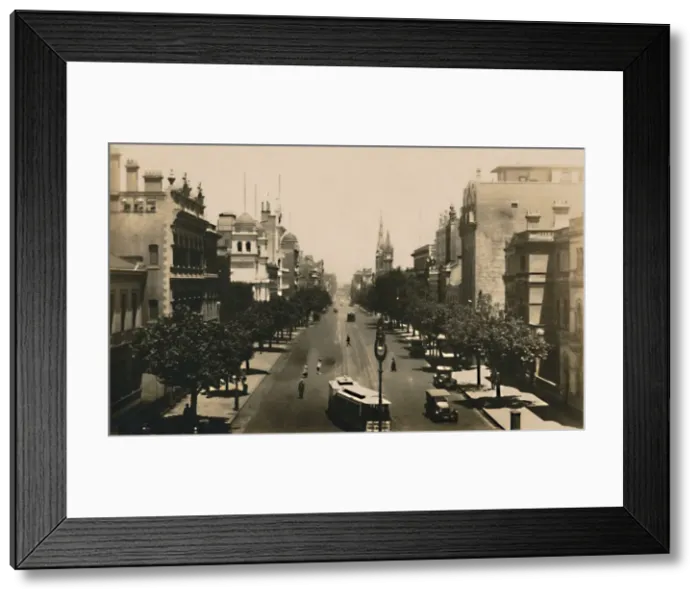 Framed Print : Collins Street, Melbourne, Australia, c1920s. Creator: Unknown Framed Print : Collins Street, Melbourne, Australia, c1920s. Creator: Unknown