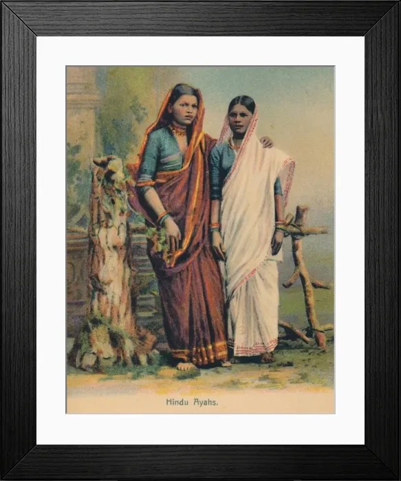 Framed Print : Hindu Ayahs, c1910. Creator: Unknown Framed Print : Hindu Ayahs, c1910. Creator: Unknown