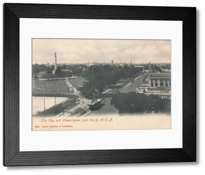 Framed Print : The City and Chowringhee from the Y. M. C. A. early 20th century. Creator: Johnston & Hoffmann Framed Print : The City and Chowringhee from the Y. M. C. A. early 20th century. Creator: Johnston & Hoffmann