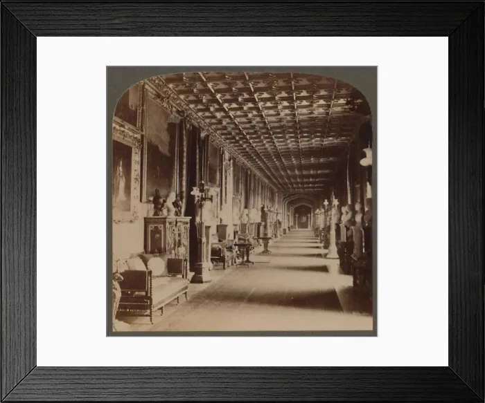 Framed Print : Grand Corridor, Windsor Castle, England, c1910. Creator: Unknown Framed Print : Grand Corridor, Windsor Castle, England, c1910. Creator: Unknown