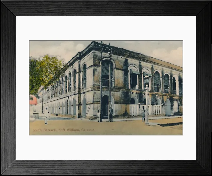 Framed Print : South Barrack, Fort William, Calcutta, late 19th-early 20th century. Creator: Unknown Framed Print : South Barrack, Fort William, Calcutta, late 19th-early 20th century. Creator: Unknown
