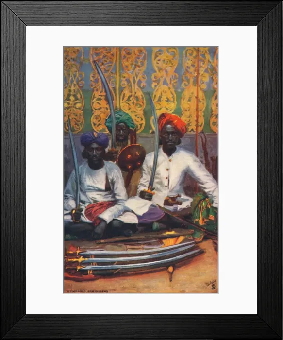 Framed Print : Hyderabad Arms Sellers, c1903. Creator: Unknown Framed Print : Hyderabad Arms Sellers, c1903. Creator: Unknown