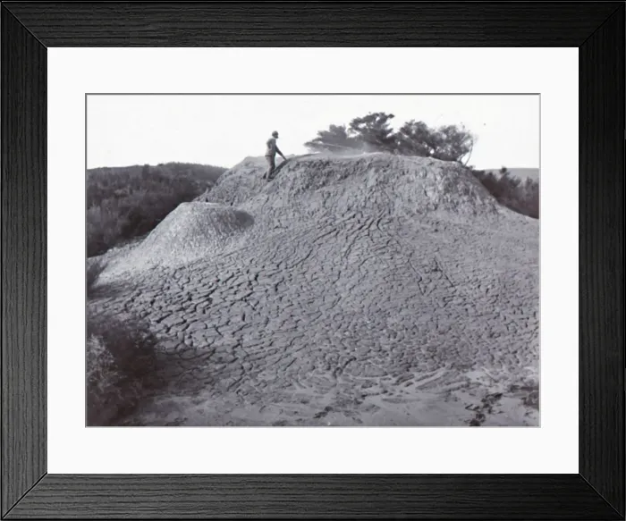Framed Print : Mud Volcano Waiotapu, late 19th-early 20th century. Creator: Unknown Framed Print : Mud Volcano Waiotapu, late 19th-early 20th century. Creator: Unknown