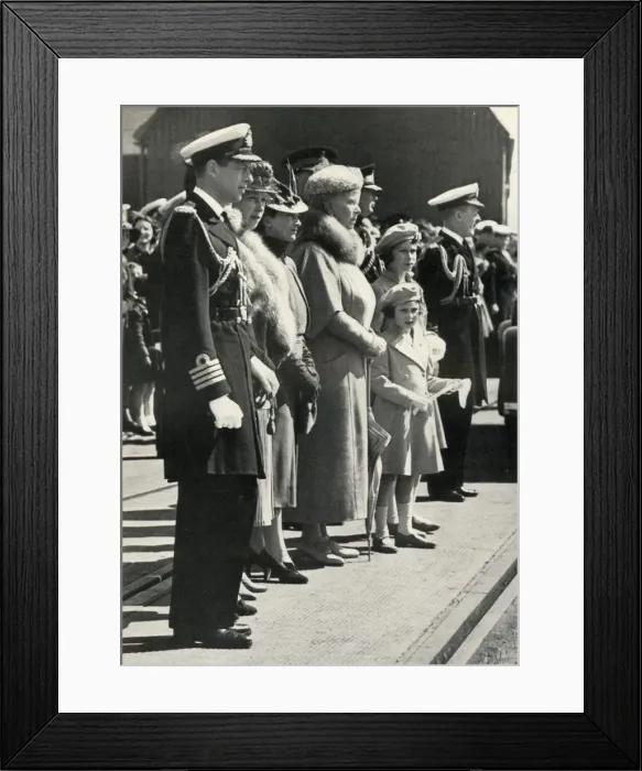 Framed Print : Queen Mary sets off to visit Canada, 1939, (1951). Creator: Unknown Framed Print : Queen Mary sets off to visit Canada, 1939, (1951). Creator: Unknown
