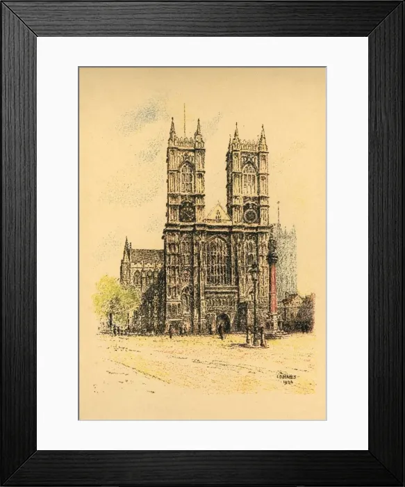 Framed Print : Westminster Abbey, 1924. Creator: L A Hayes Framed Print : Westminster Abbey, 1924. Creator: L A Hayes