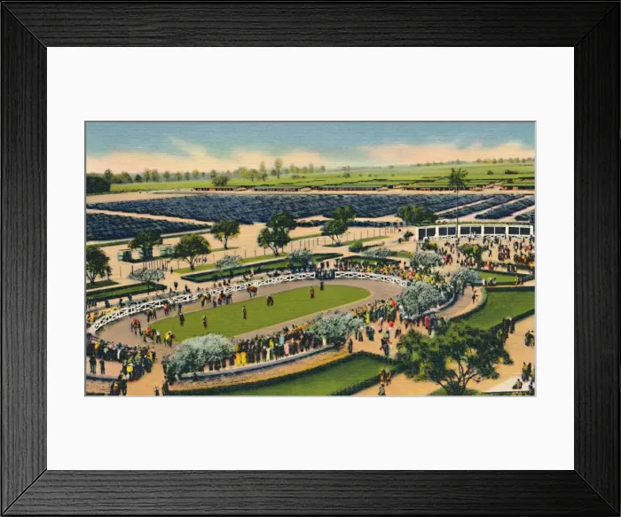 Framed Print : The Paddock at Santa Anita, Los Angeles Turf Club, Arcadia, California, 1930s Framed Print : The Paddock at Santa Anita, Los Angeles Turf Club, Arcadia, California, 1930s