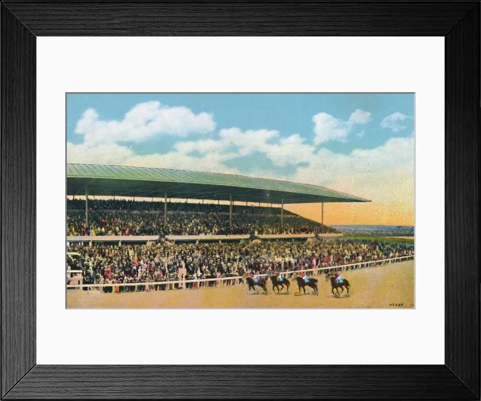 Framed Print : The Race Track, Hialeah, near Miami, Florida, USA, c1930s. Creator: Unknown