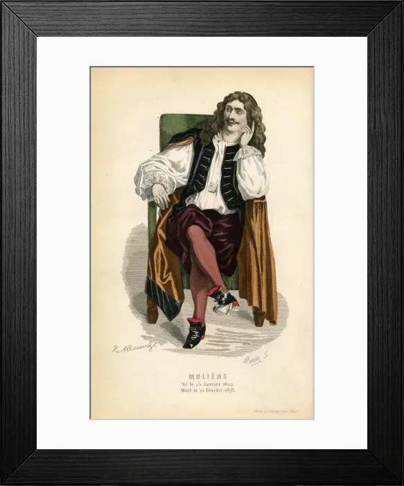 Framed Print : Moliere, 1868. Creator: Monnin Framed Print : Moliere, 1868. Creator: Monnin