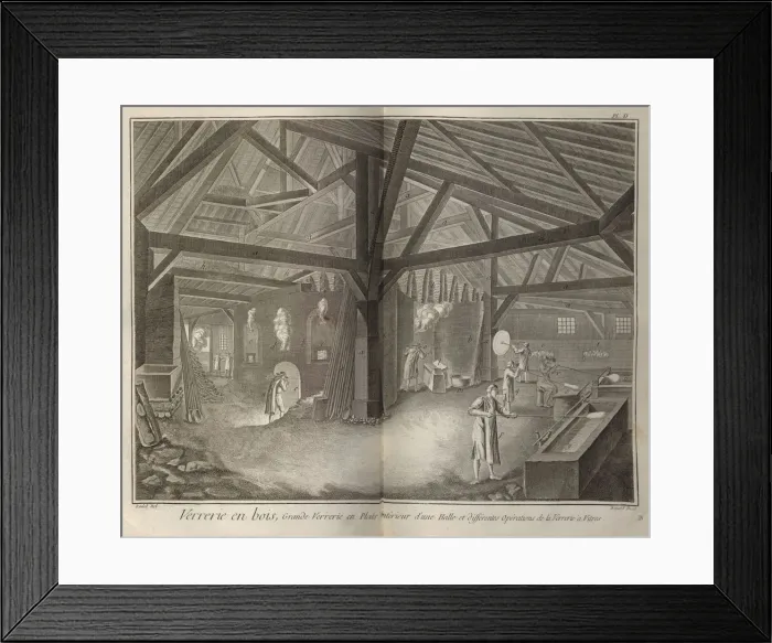 Framed Print : Glass Making. From Encyclopedie by Denis Diderot and Jean Le Rond d Alembert, 1751-1765 Framed Print : Glass Making. From Encyclopedie by Denis Diderot and Jean Le Rond d Alembert, 1751-1765