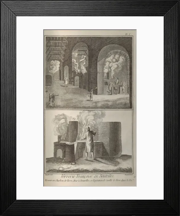 Framed Print : Glass Making. From Encyclopedie by Denis Diderot and Jean Le Rond d Alembert, 1751-1765 Framed Print : Glass Making. From Encyclopedie by Denis Diderot and Jean Le Rond d Alembert, 1751-1765