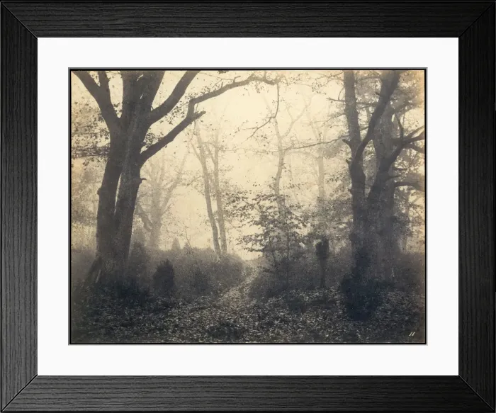 Framed Print : Fontainebleau. Forest at Barbizon, ca 1860. Creator: Cuvelier, Eugene (1837-1900)