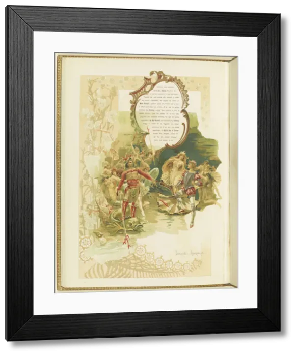 Framed Print : Program for the ballet La Perle by Marius Petipa and Riccardo Drigo, 1896. Creator Framed Print : Program for the ballet La Perle by Marius Petipa and Riccardo Drigo, 1896. Creator