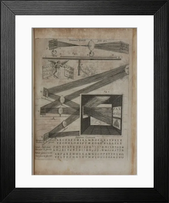 Framed Print : Ars magna lucis et umbrae, 1646. Creator: Kircher, Athanasius (1602-1680) Framed Print : Ars magna lucis et umbrae, 1646. Creator: Kircher, Athanasius (1602-1680)