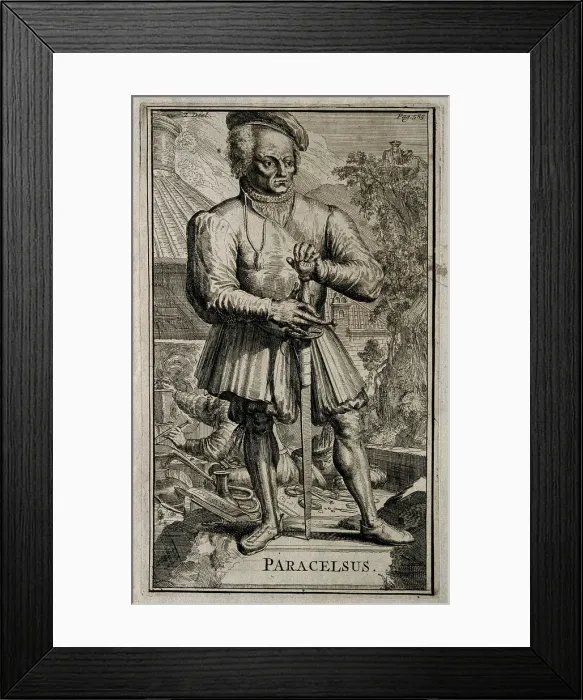 Framed Print : Philippus Theophrastus Aureolus Bombastus von Hohenheim (Paracelsus). Creator: Hooghe Framed Print : Philippus Theophrastus Aureolus Bombastus von Hohenheim (Paracelsus). Creator: Hooghe