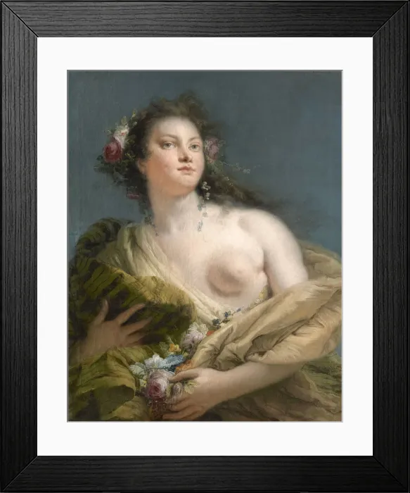 Framed Print : Portrait of a Lady as Flora, ca 1760. Creator: Tiepolo, Giambattista (1696-1770) Framed Print : Portrait of a Lady as Flora, ca 1760. Creator: Tiepolo, Giambattista (1696-1770)
