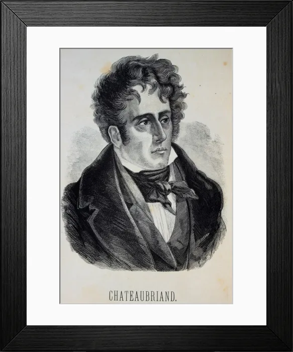 Framed Print : Portrait of Francois-Rene, vicomte de Chateaubriand (1768-1848), 1880. Creator: Doré Framed Print : Portrait of Francois-Rene, vicomte de Chateaubriand (1768-1848), 1880. Creator: Doré