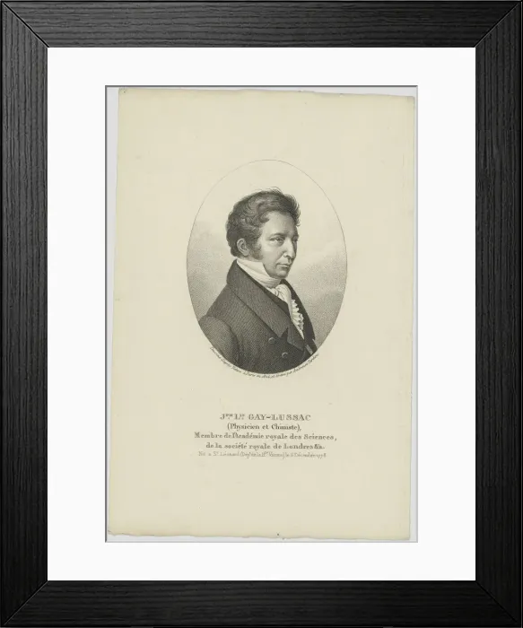 Framed Print : Portrait of Joseph Louis Gay-Lussac (1778-1850), c. 1824. Creator: Anonymous Framed Print : Portrait of Joseph Louis Gay-Lussac (1778-1850), c. 1824. Creator: Anonymous